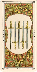 Five of Swords from Tarot eyptien