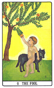 The Fool from the Golden Dawn Tarot Deck