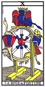 The Wheel of Fortune from Ancien Tarot de Marseille