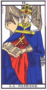 The Papess from Ancien Tarot de Marseille