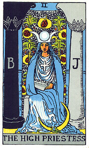The High Priestess from The Rider Tarot Deck