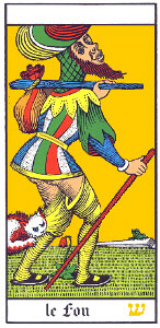 The Fool from the Oswald Wirth Tarot Deck
