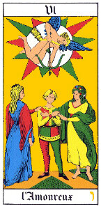 The Lovers from The Oswald Wirth Tarot