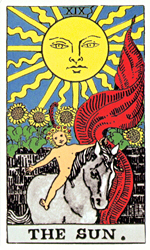 The Sun from the Albano-Waite Tarot