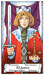 Justice from The Hanson-Roberts Tarot