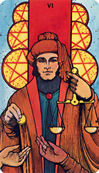 Six of Pentacles from The Morgan-Greer Tarot