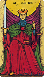 Justice from The Morgan-Greer Tarot