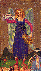 Temperance from The Medieval Scapini Tarot