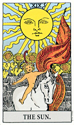 The Sun from the Rider Tarot