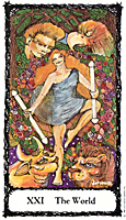 The World from The Sacred Rose Tarot