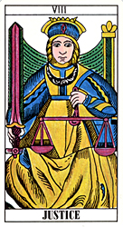 Justice from Tarot Classic (U.S. Games Systems/AGMüller)