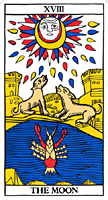 The Moon from Tarot of Marseilles (Carta Mundi, distributed by U.S. Games Systems)