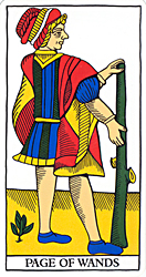 Page of Wands from Tarot of Marseilles