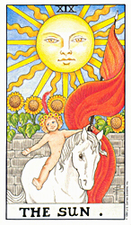 The Sun from the The Universal Waite Tarot