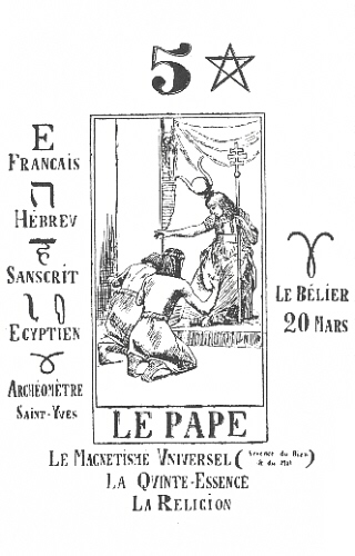 La Pape from the Papus-Goulinat Tarot