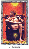 The Emperor from The Cosmic Tribe Tarot