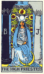 The High Priestess from The Rider Tarot