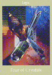 The Four of Crystals from The Voyager Tarot