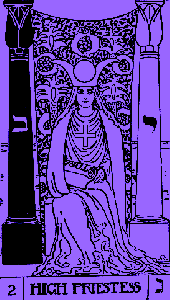 The High Priestess from Builders of the Adytum Tarot