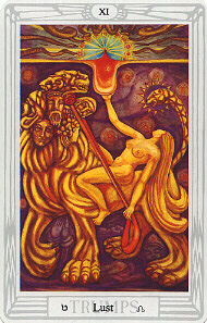 Lust from The Thoth Tarot Deck