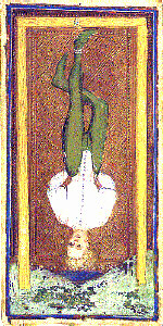 The Hanged Man from the Visconti-Sforza Tarot