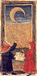 The Moon from the "Charles VI" or "Gringonneur" Tarot