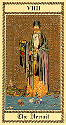 The Hermit from The Medieval Scapini Tarot