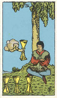 Four of Cups from The Rider Tarot Deck