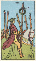 Six of Wands from The Rider Tarot Deck